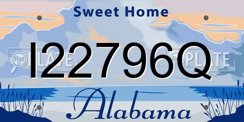 I22796Q Alabama License Plate