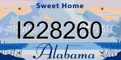 I228260 Alabama License Plate