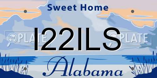 I22ILS Alabama License Plate