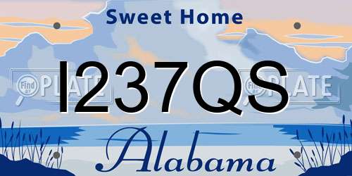 I237QS Alabama License Plate