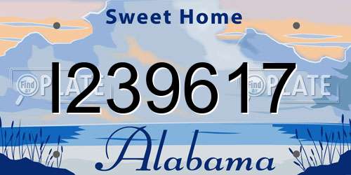 I239617 Alabama License Plate