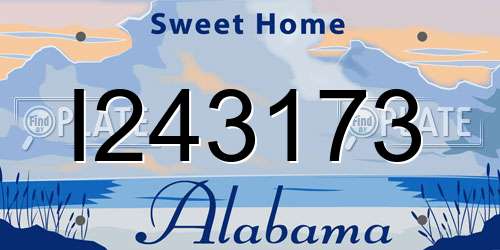I243173 Alabama License Plate