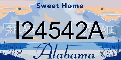 I24542A Alabama License Plate