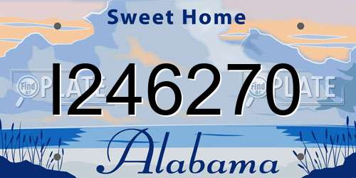 I246270 Alabama License Plate