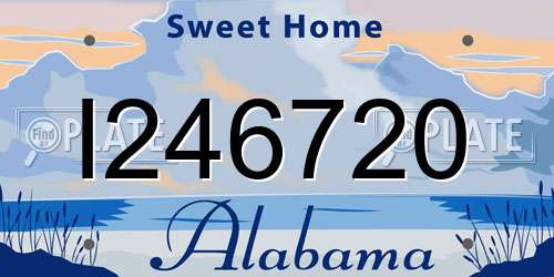 I246720 Alabama License Plate