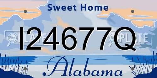 I24677Q Alabama License Plate
