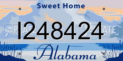 I248424 Alabama License Plate