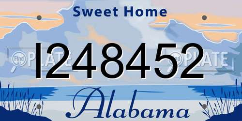 I248452 Alabama License Plate
