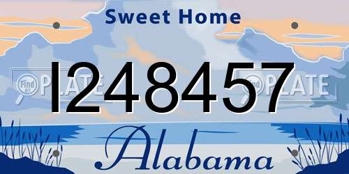 I248457 Alabama License Plate