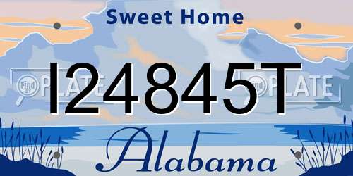 I24845T Alabama License Plate