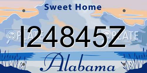 I24845Z Alabama License Plate