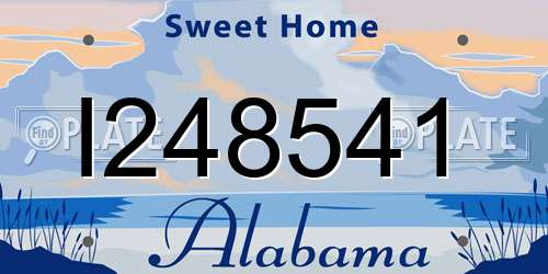 I248541 Alabama License Plate