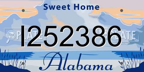 I252386 Alabama License Plate