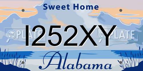 I252XY Alabama License Plate