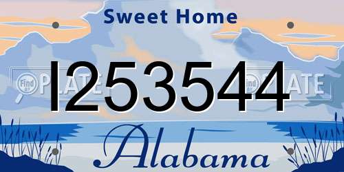 I253544 Alabama License Plate