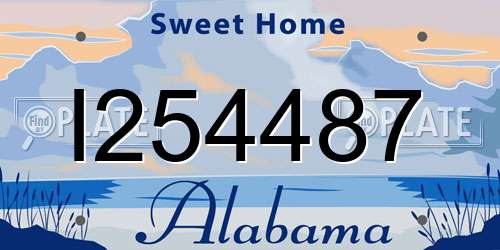 I254487 Alabama License Plate