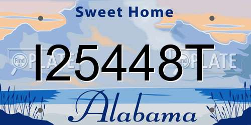 I25448T Alabama License Plate