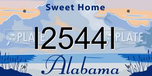 I2544I Alabama License Plate