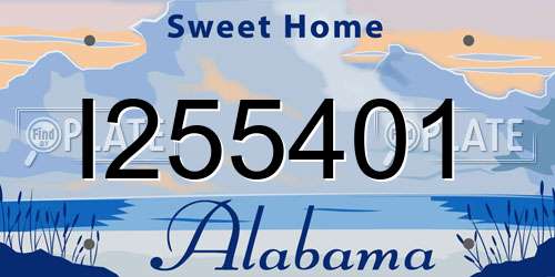 I255401 Alabama License Plate
