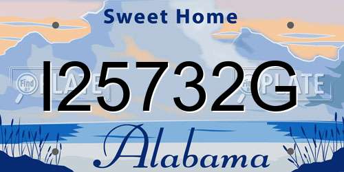 I25732G Alabama License Plate