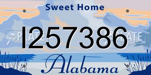 I257386 Alabama License Plate