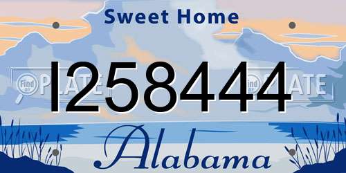 I258444 Alabama License Plate