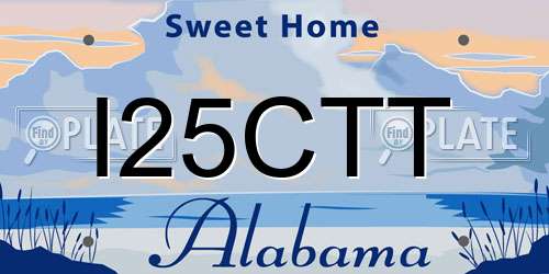 I25CTT Alabama License Plate