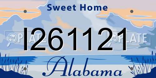 I261121 Alabama License Plate
