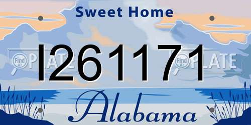 I261171 Alabama License Plate