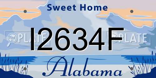 I2634F Alabama License Plate