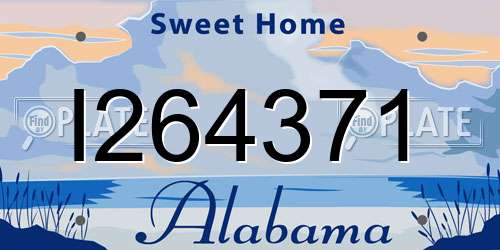 I264371 Alabama License Plate