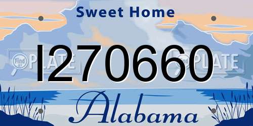 I270660 Alabama License Plate
