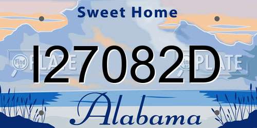 I27082D Alabama License Plate