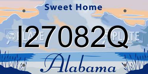 I27082Q Alabama License Plate