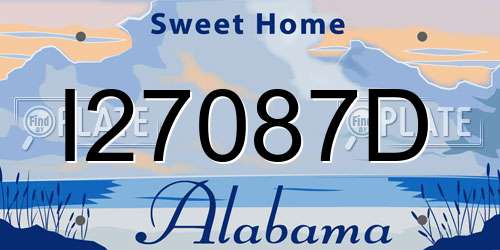 I27087D Alabama License Plate
