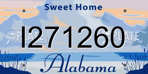 I271260 Alabama License Plate