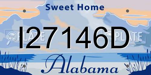 I27146D Alabama License Plate