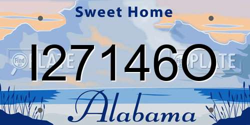 I27146O Alabama License Plate
