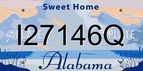 I27146Q Alabama License Plate