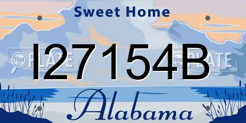 I27154B Alabama License Plate