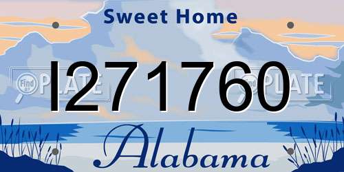 I271760 Alabama License Plate