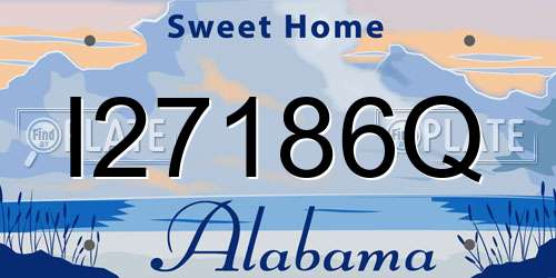 I27186Q Alabama License Plate