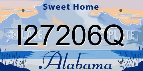 I27206Q Alabama License Plate