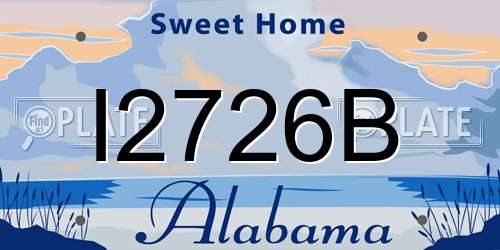 I2726B Alabama License Plate