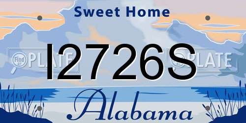 I2726S Alabama License Plate