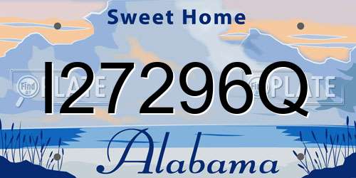 I27296Q Alabama License Plate