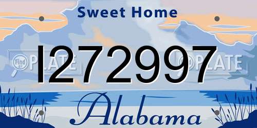 I272997 Alabama License Plate