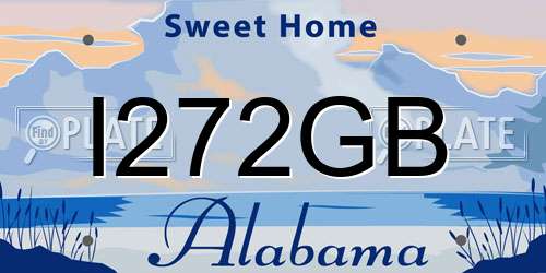 I272GB Alabama License Plate