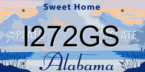 I272GS Alabama License Plate