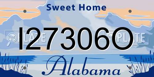 I27306O Alabama License Plate